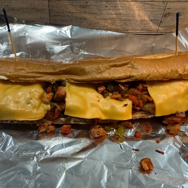 Combo Chicken Cheese Steak.