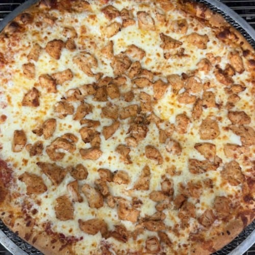 Large BBQ Chicken Pizza.