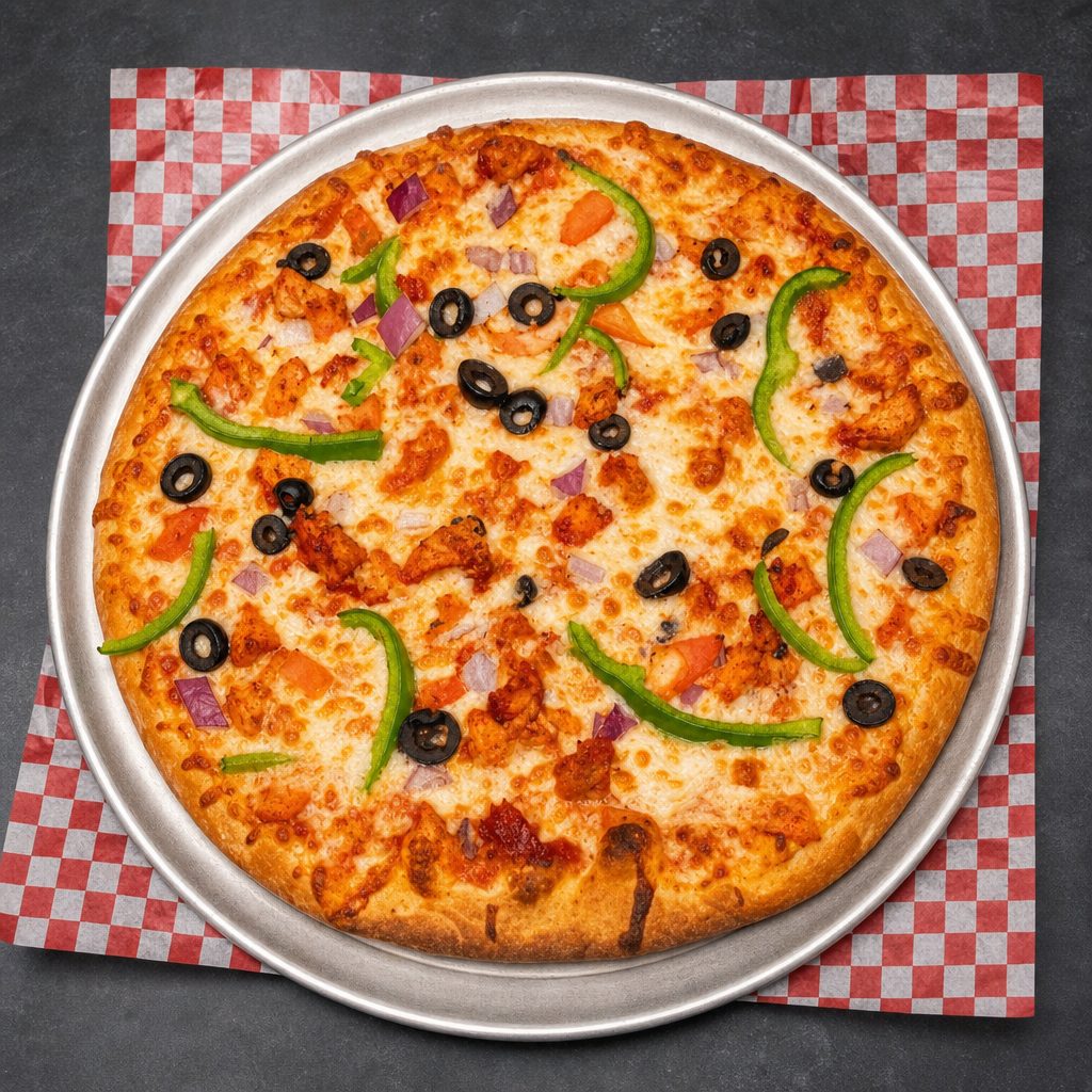 Chicken Tikka Pizza medium.