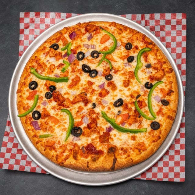 Chicken Tikka Pizza medium.