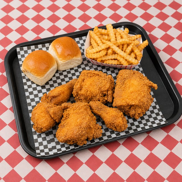 3PC W/ 2 Dinner Roll & SM Fries.