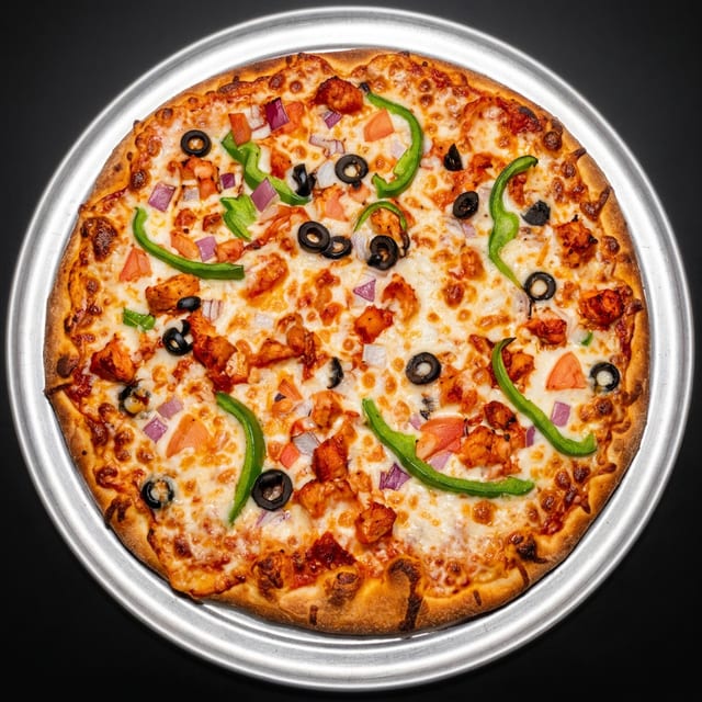 Chicken Tikka Pizza medium.