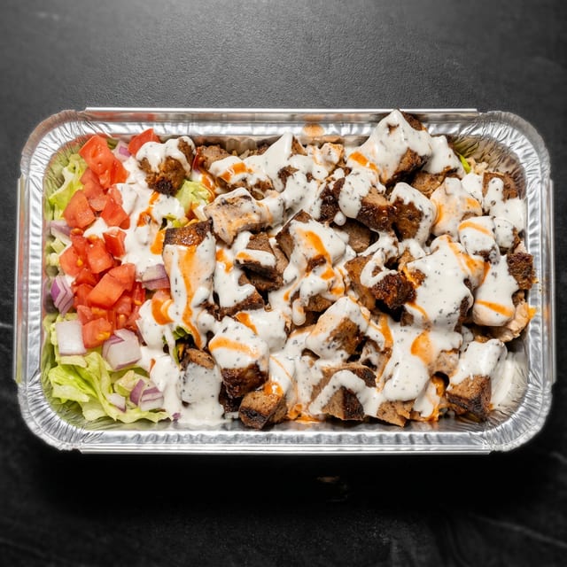 Combo Lamb Over rice.