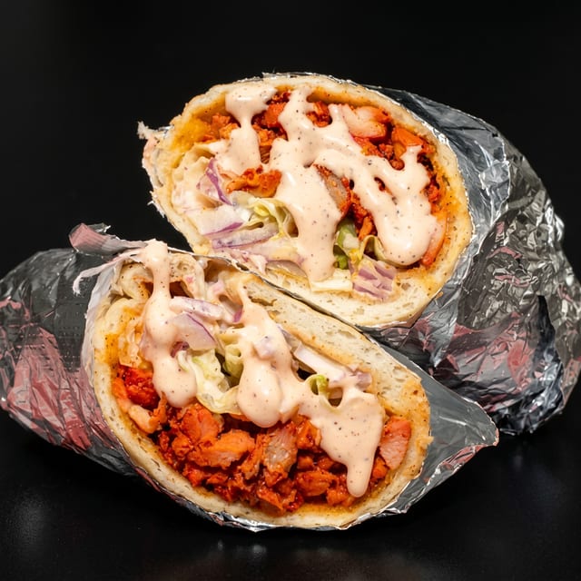 2 CHICKEN GYRO ON PITA.